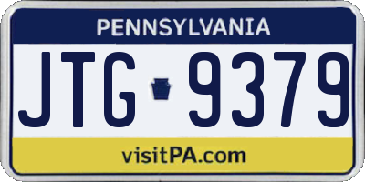 PA license plate JTG9379
