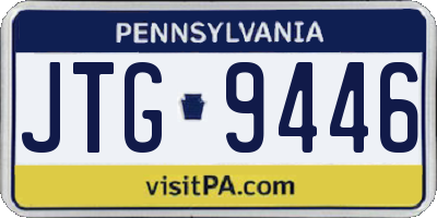 PA license plate JTG9446