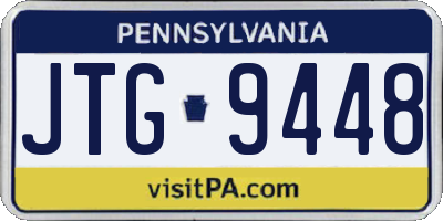 PA license plate JTG9448