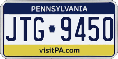 PA license plate JTG9450