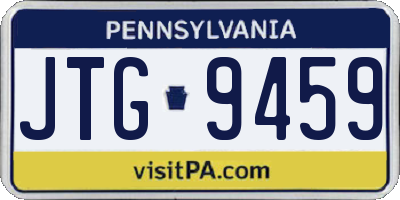PA license plate JTG9459
