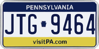 PA license plate JTG9464