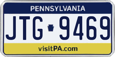 PA license plate JTG9469