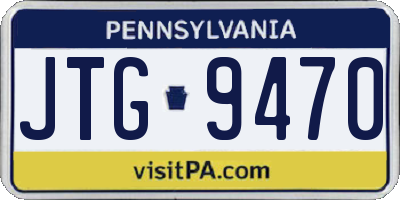 PA license plate JTG9470