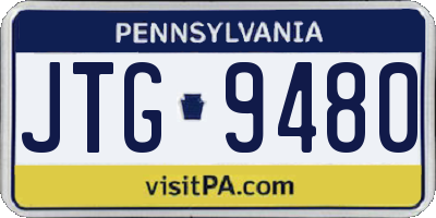 PA license plate JTG9480