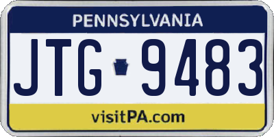 PA license plate JTG9483