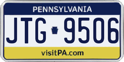 PA license plate JTG9506