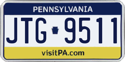 PA license plate JTG9511
