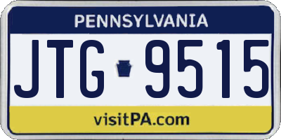 PA license plate JTG9515