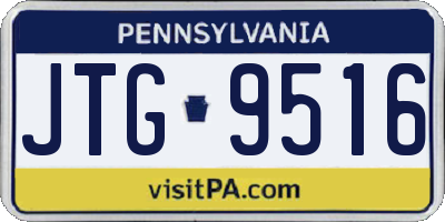 PA license plate JTG9516