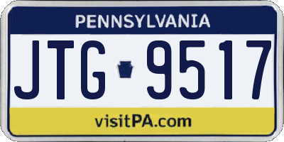 PA license plate JTG9517