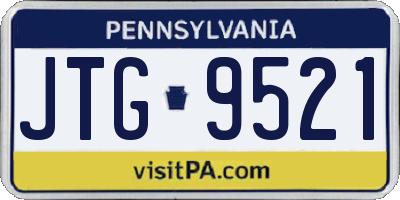 PA license plate JTG9521