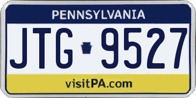 PA license plate JTG9527