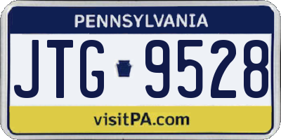 PA license plate JTG9528
