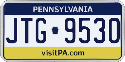 PA license plate JTG9530