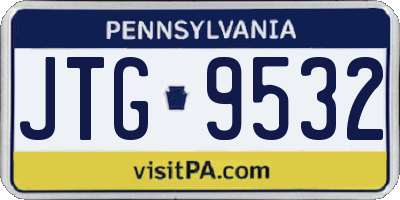 PA license plate JTG9532