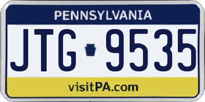 PA license plate JTG9535