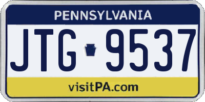 PA license plate JTG9537