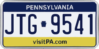 PA license plate JTG9541