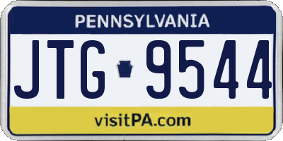 PA license plate JTG9544