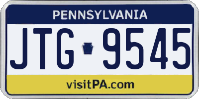 PA license plate JTG9545
