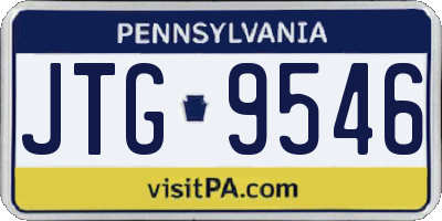 PA license plate JTG9546