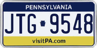 PA license plate JTG9548