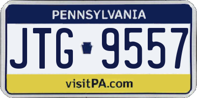 PA license plate JTG9557