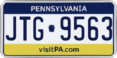 PA license plate JTG9563