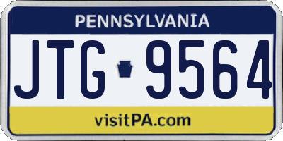 PA license plate JTG9564