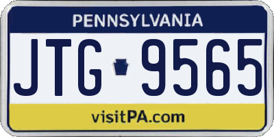PA license plate JTG9565