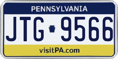 PA license plate JTG9566