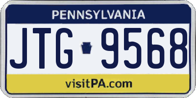 PA license plate JTG9568
