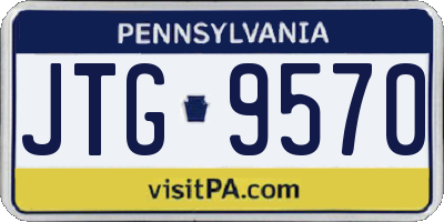 PA license plate JTG9570