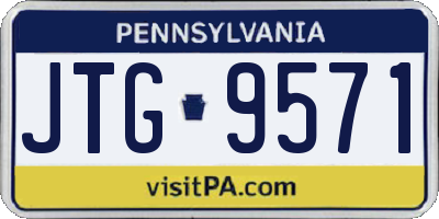 PA license plate JTG9571