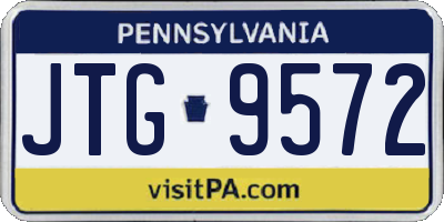 PA license plate JTG9572