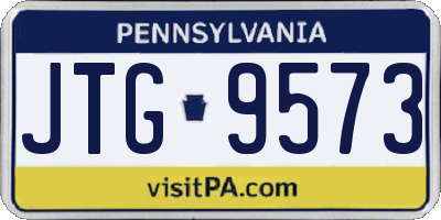 PA license plate JTG9573