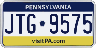 PA license plate JTG9575