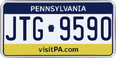 PA license plate JTG9590
