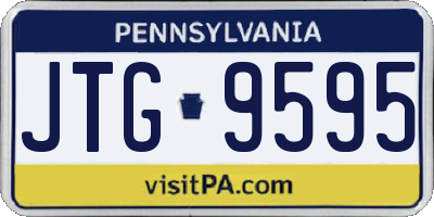 PA license plate JTG9595
