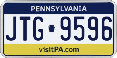PA license plate JTG9596