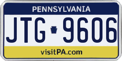 PA license plate JTG9606