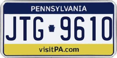 PA license plate JTG9610