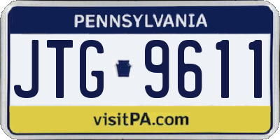 PA license plate JTG9611