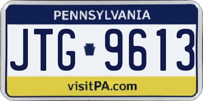 PA license plate JTG9613
