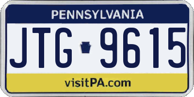 PA license plate JTG9615