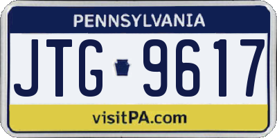 PA license plate JTG9617