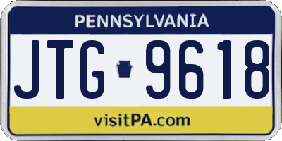 PA license plate JTG9618