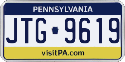 PA license plate JTG9619