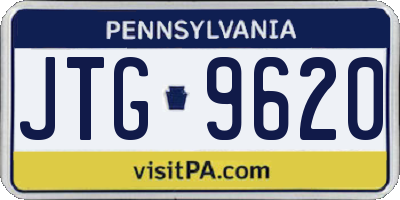 PA license plate JTG9620
